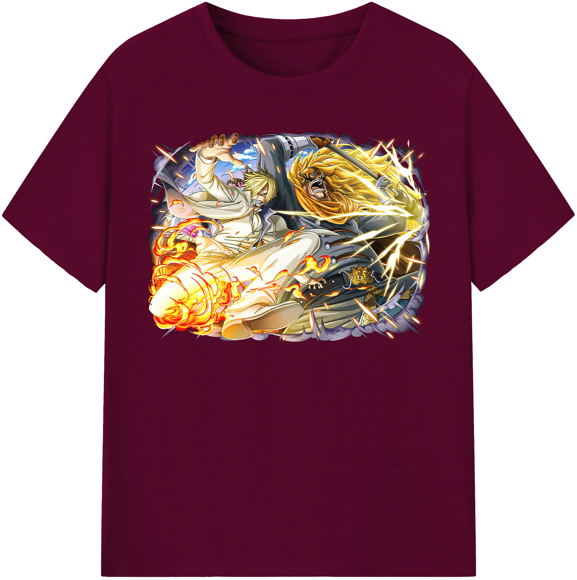 （画像用） ワンピース サンジ ONE PIECE Sanji レディースカジュアルプリントTシャツ（綿100％）
